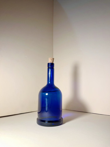 بطری شیشه ای مدل آب خورشیدی کبالتی یک لیتری